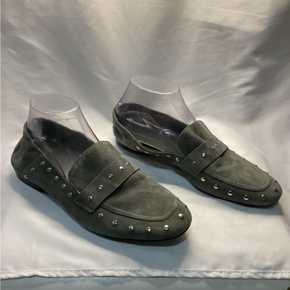 Black suede studio studed shoes suede Loafer - Picture 3 of 9